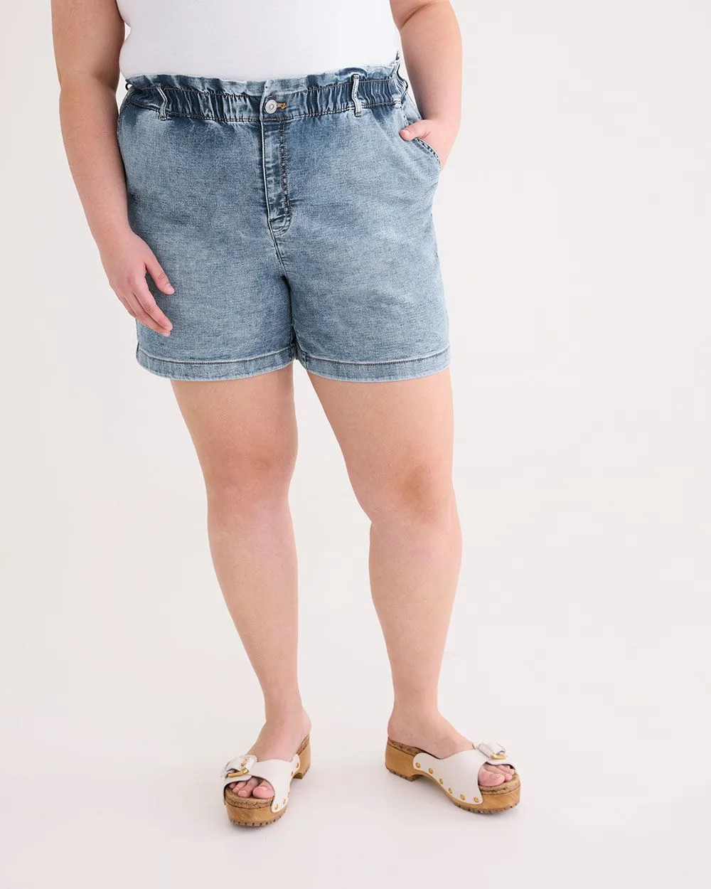 1948 Fit Knit Like Denim Shorts - d/C JEANS