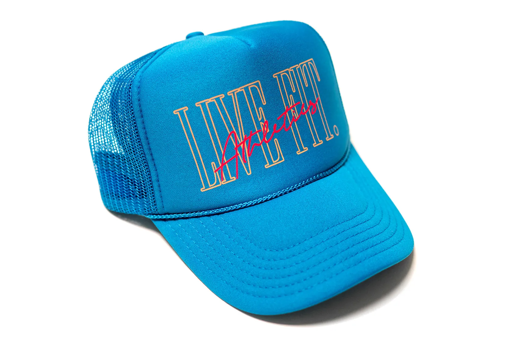 5 Panel Foam Trucker Hat  - Capri Blue