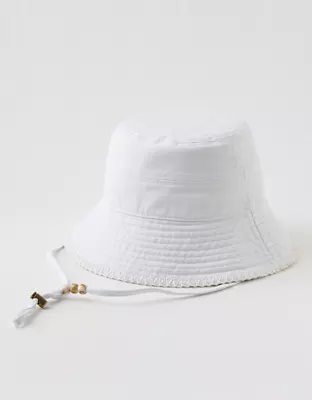 Aerie Beaded Strap Bucket Hat-