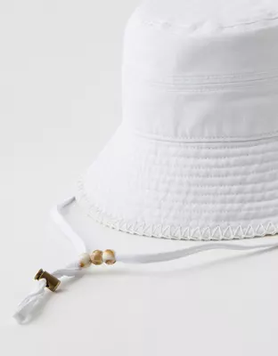 Aerie Beaded Strap Bucket Hat-