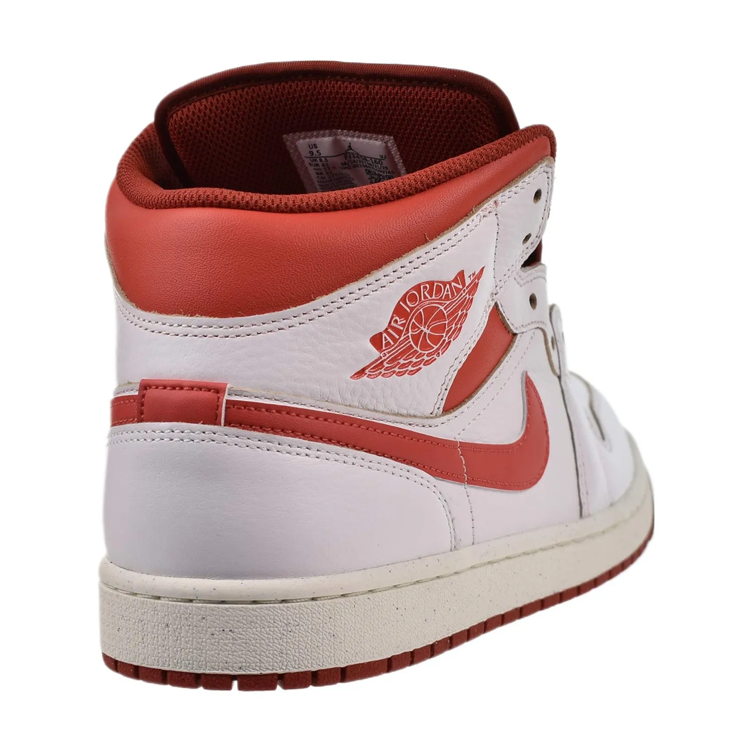 Air Jordan 1 Mid SE Men's Shoes White-Dune Red-Sail-Lobster