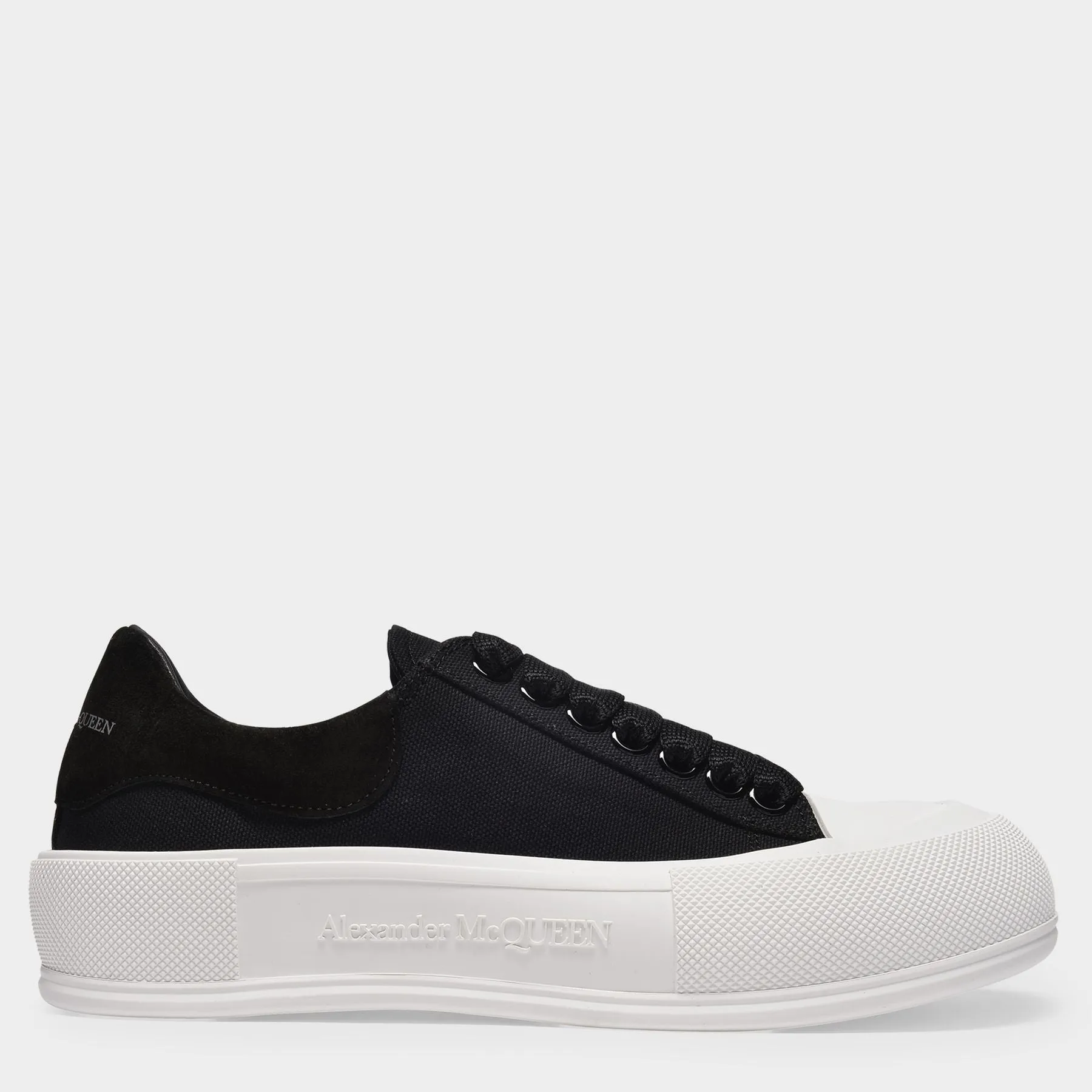 Alexander McQueen  Deck Sneakers in Black Canvas