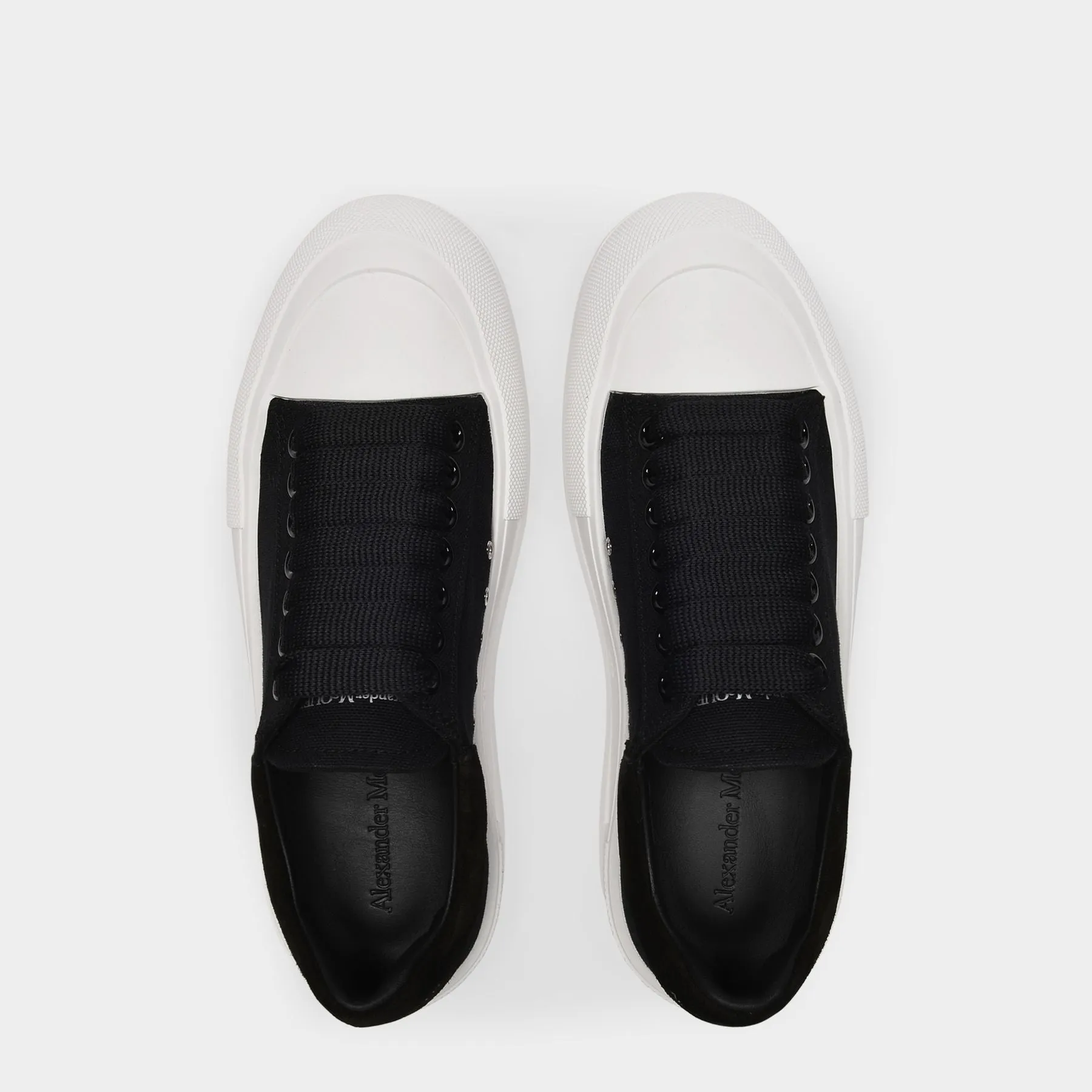 Alexander McQueen  Deck Sneakers in Black Canvas