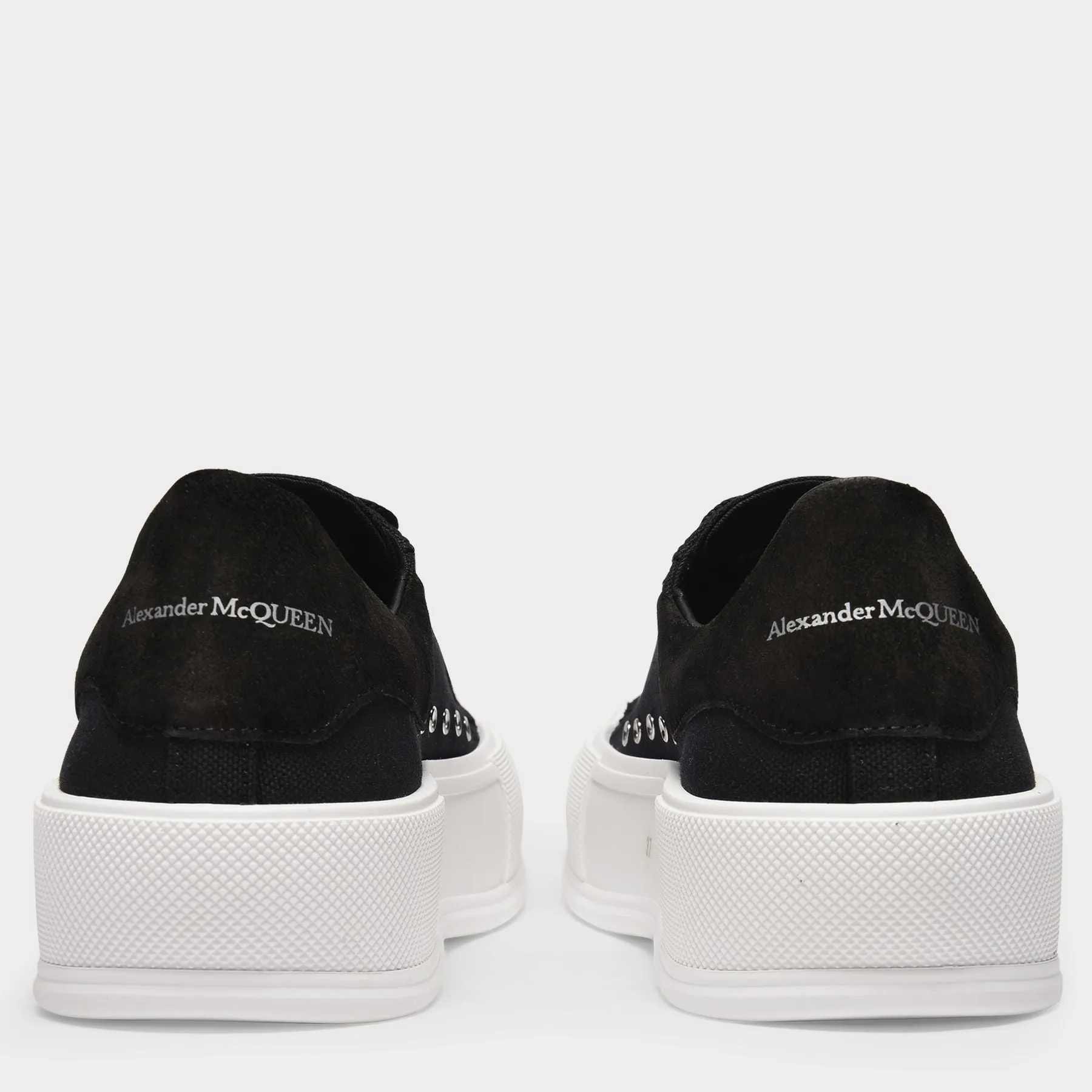 Alexander McQueen  Deck Sneakers in Black Canvas