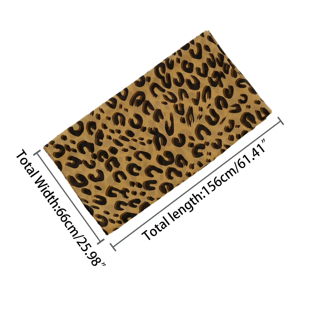 Allegra K- Chiffon Leopard Wrap Shawl Scarves