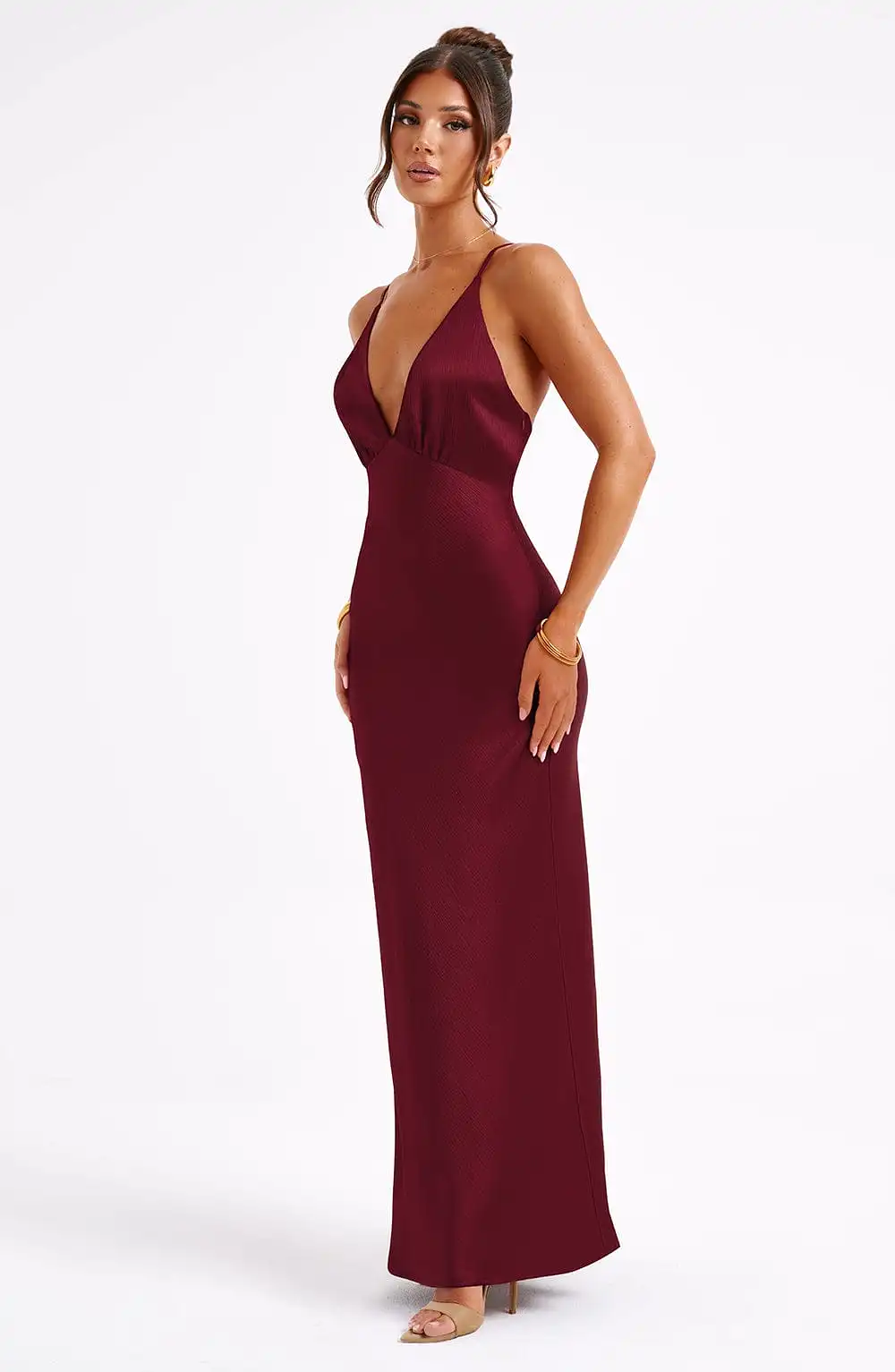 Anja Maxi Dress - Burgundy