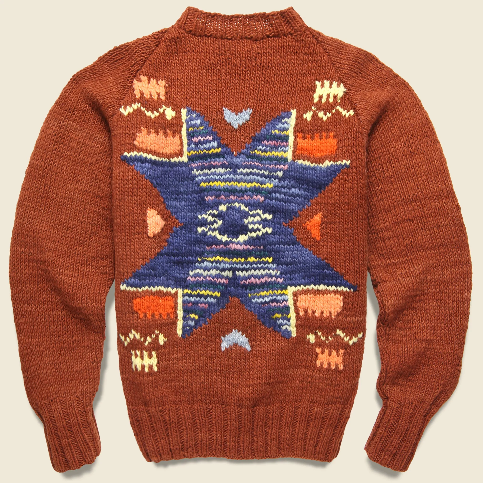 Antique Star Pullover - Red Rust