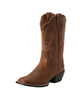 Ariat Women's Hybrid Rancher Crossfire Western Boot, Distressed Brown