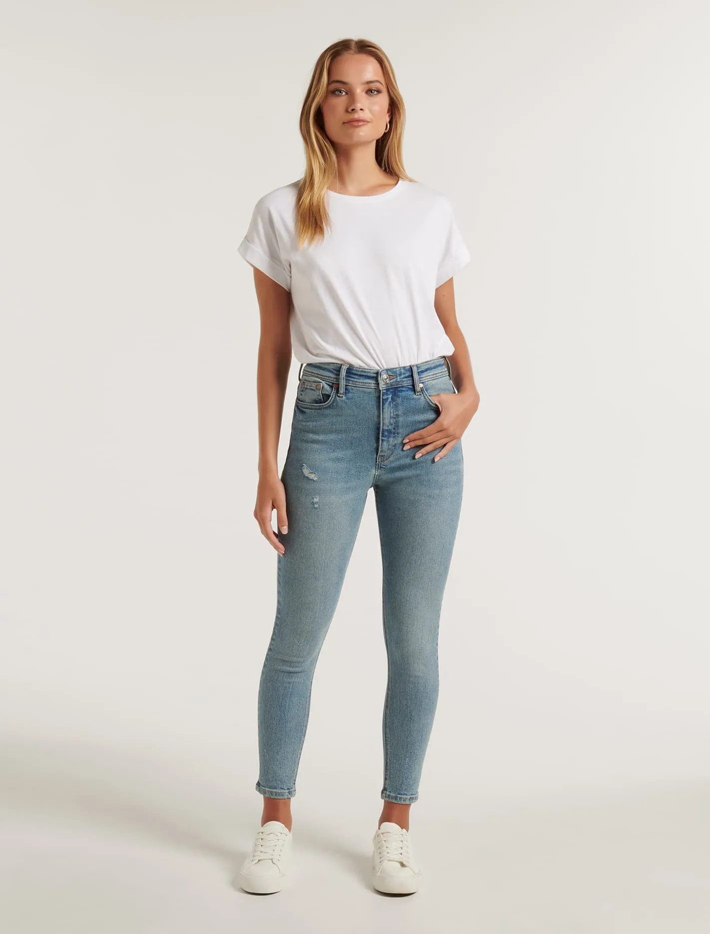 Ashley Mid-Rise Ankle Skinny Jeans