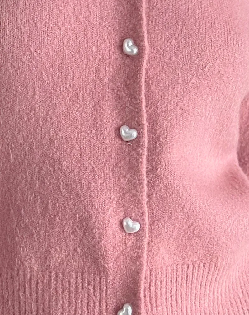 Aura Cardigan in Dusty Pink