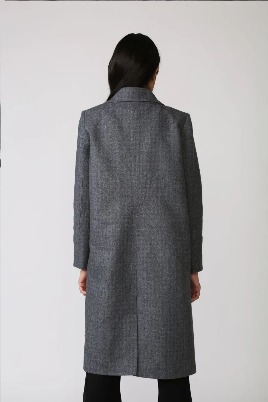 AZAR Wool Double-Breasted Coat - IMAIMA