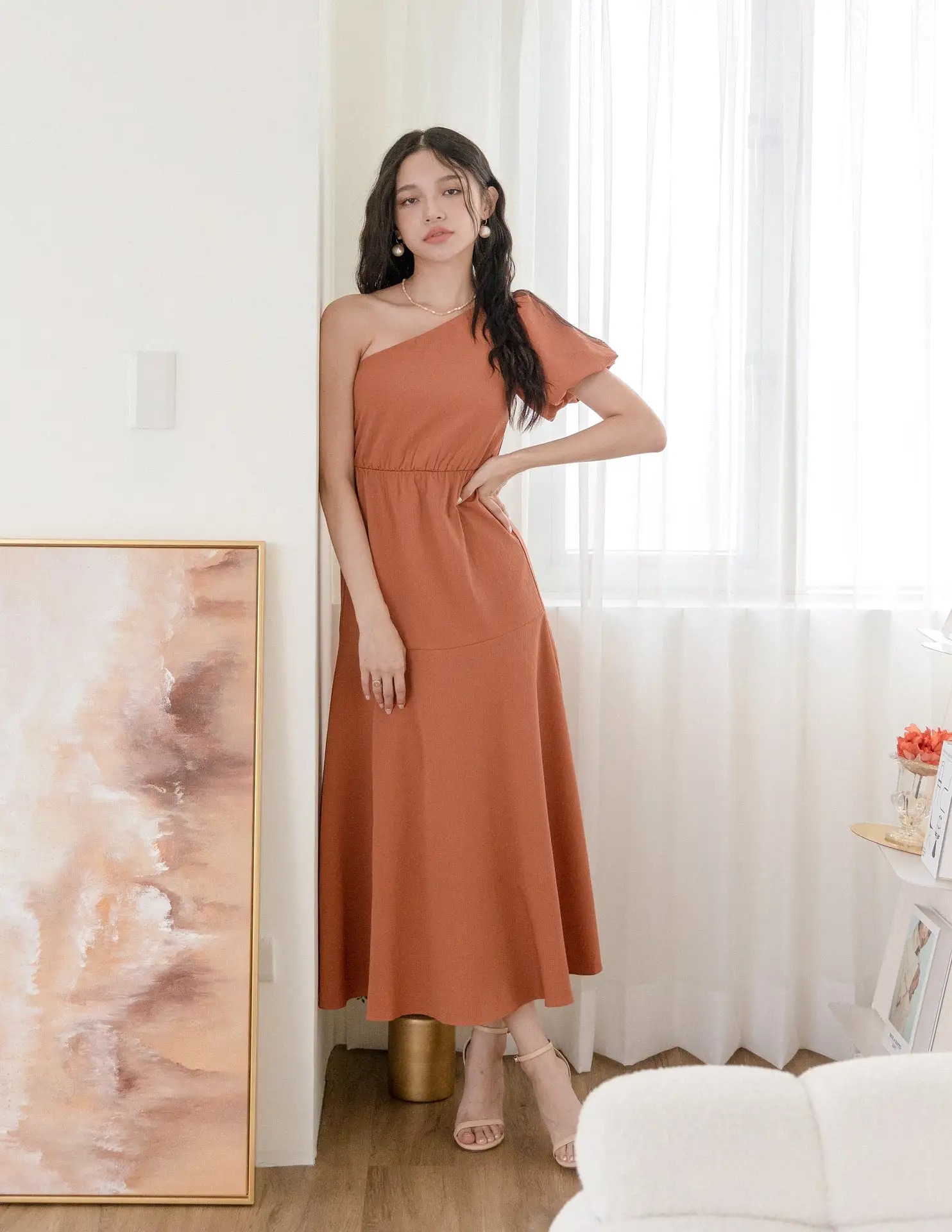 Becca Dress in Rust