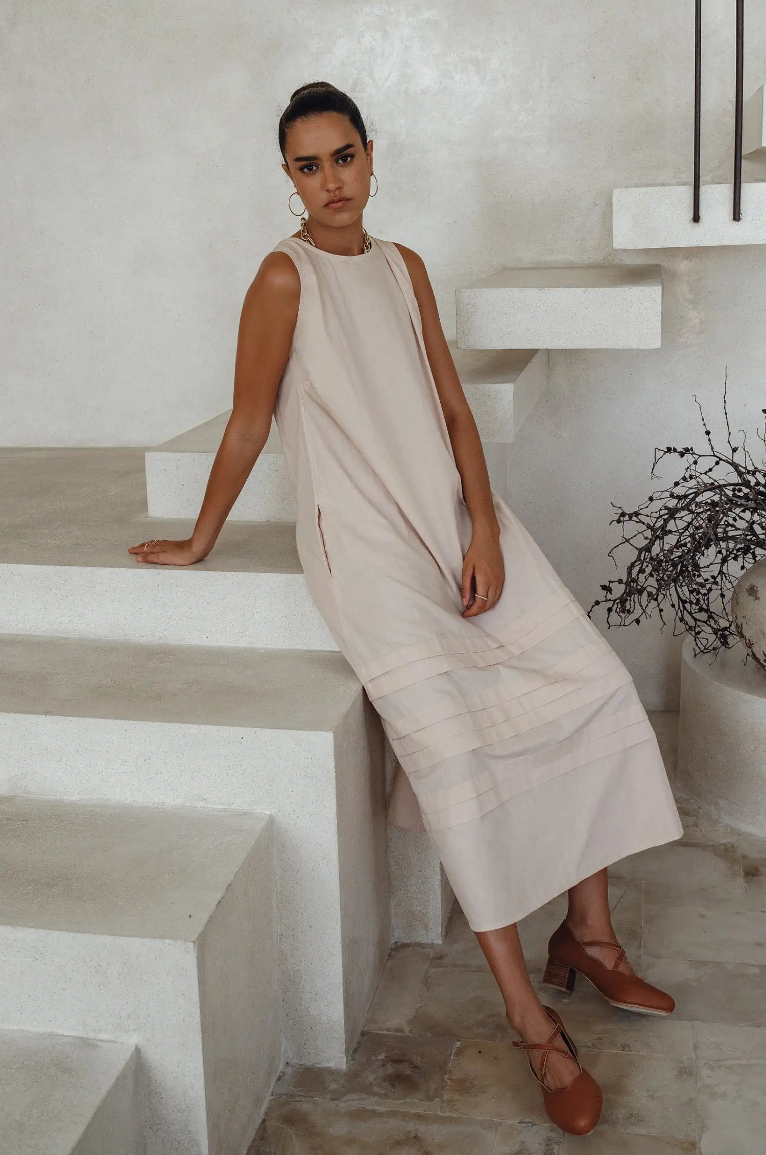 Beloved Cara Slip on Cotton Maxi Dress