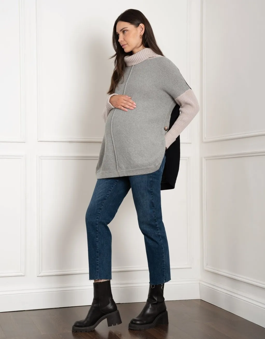 Bertram | Roll Neck Knit Maternity & Nursing Sweater