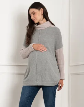 Bertram | Roll Neck Knit Maternity & Nursing Sweater