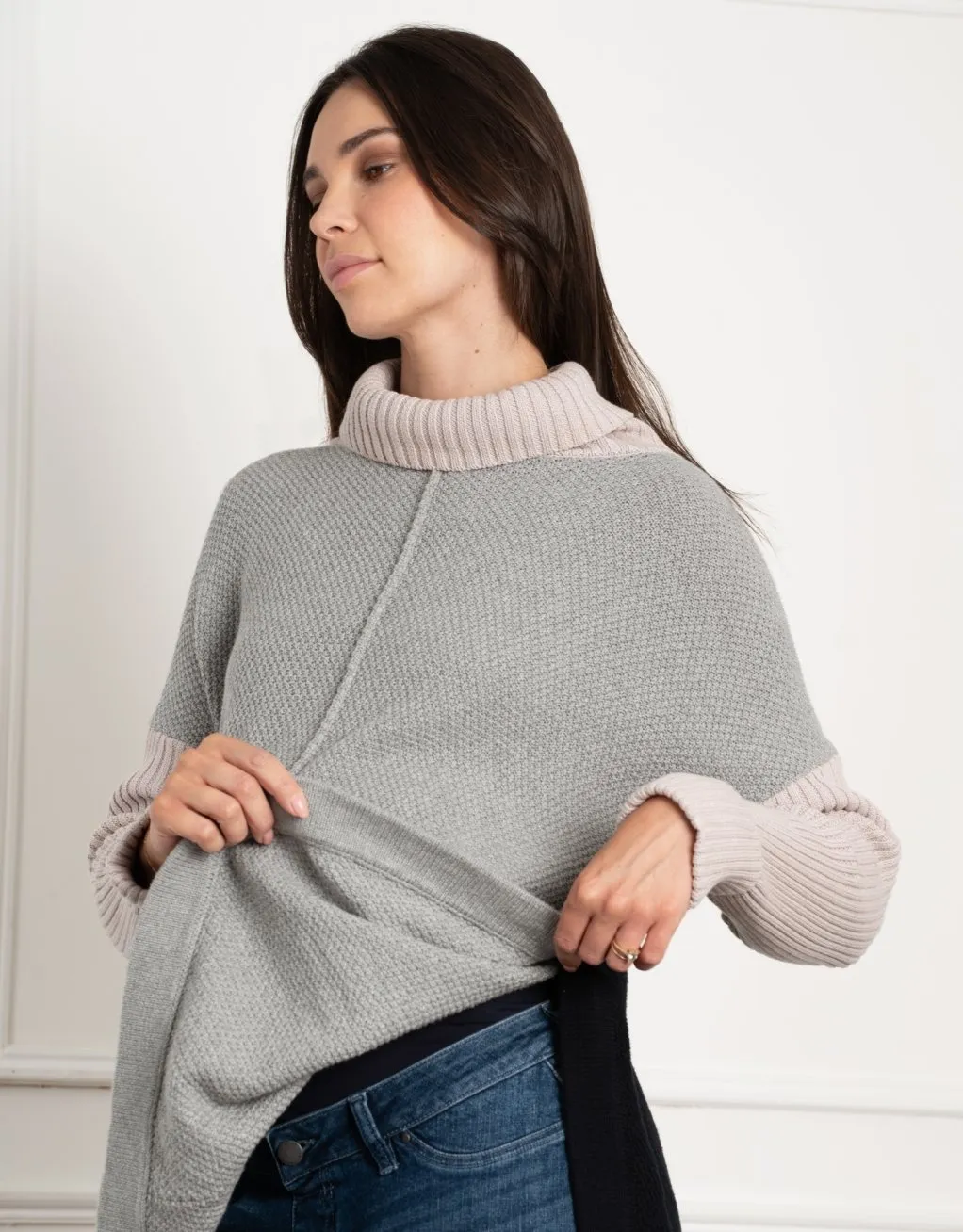 Bertram | Roll Neck Knit Maternity & Nursing Sweater