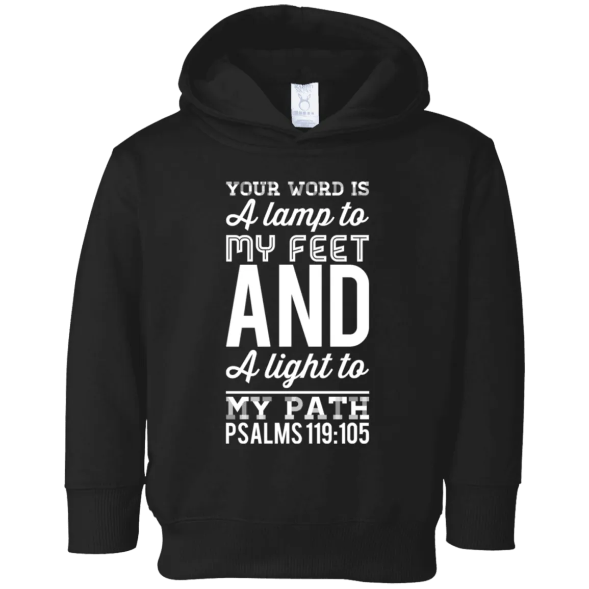 Bible Verse Toddler Fleece Hoodie - Psalm 119:105 Design 3