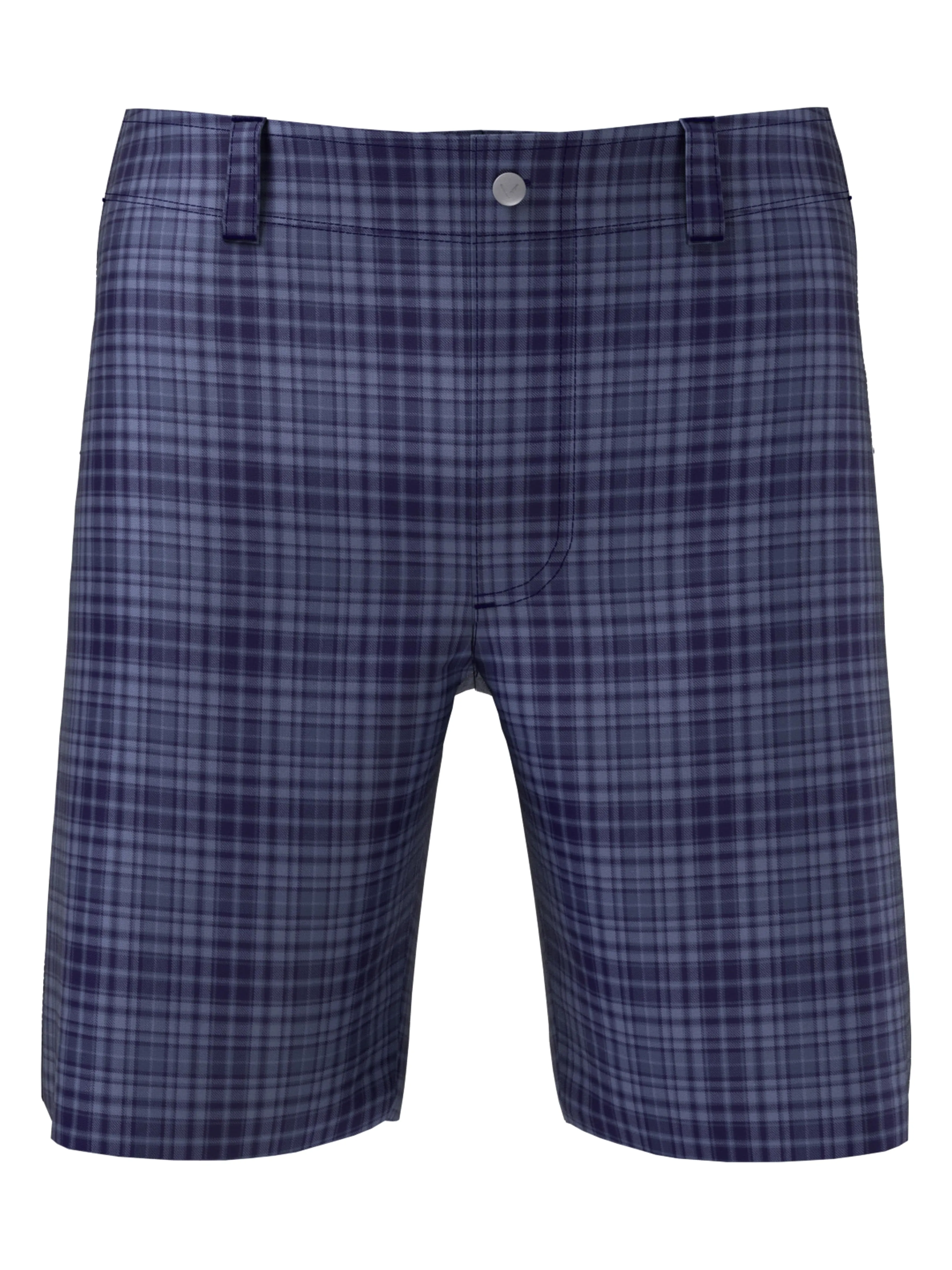 Big & Tall Flat Front Plaid Golf Short