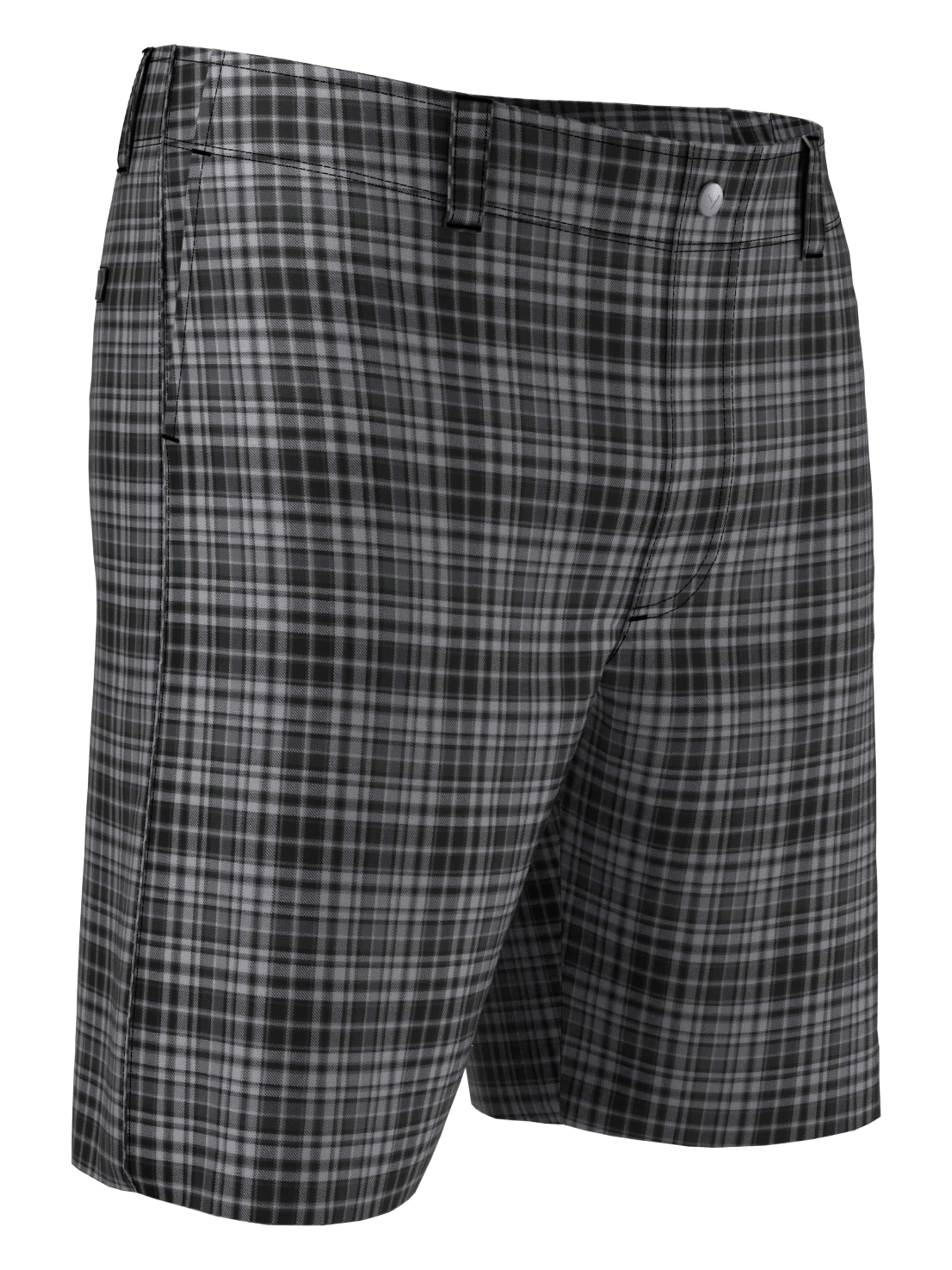 Big & Tall Flat Front Plaid Golf Short