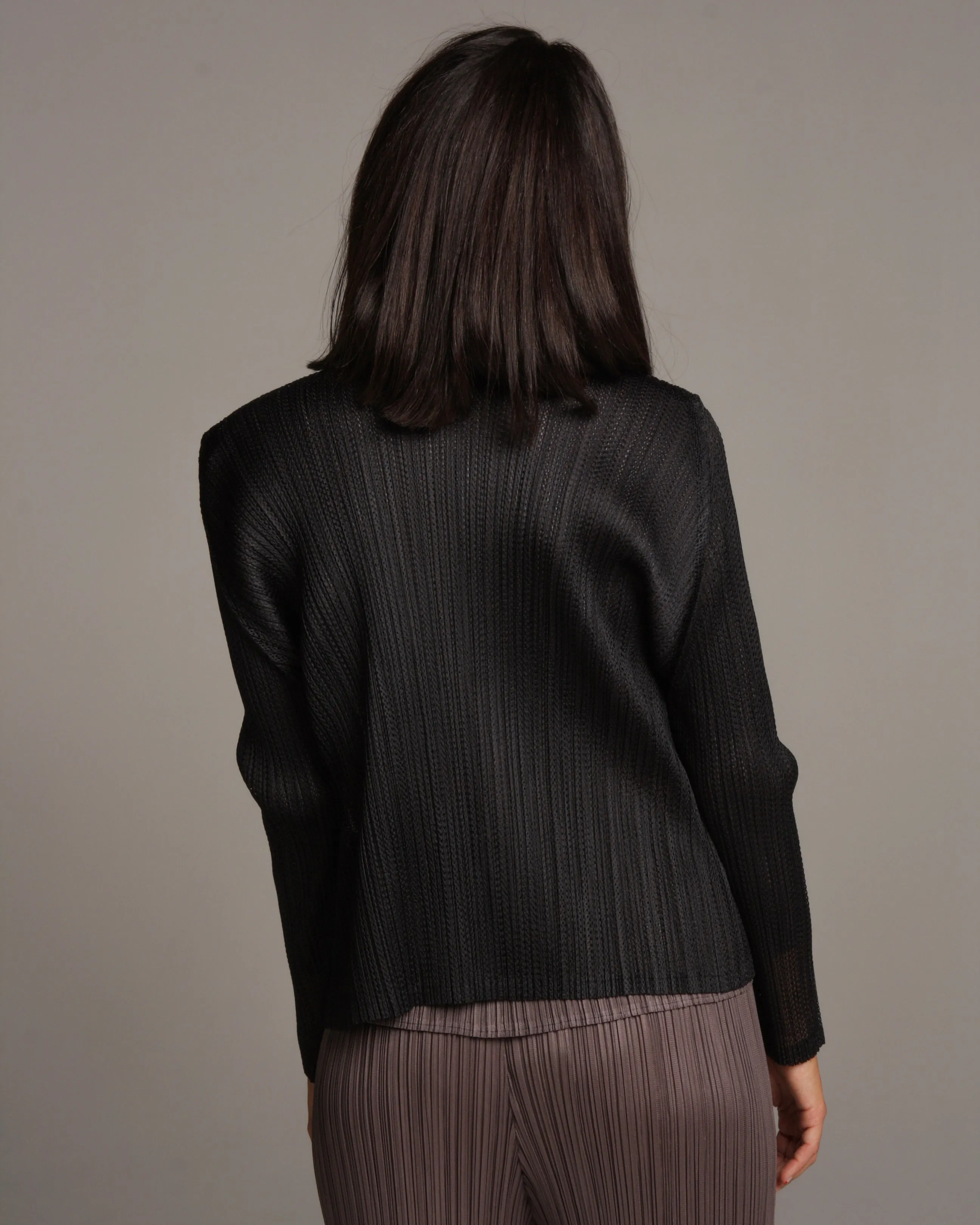 Black Mesh Cardigan