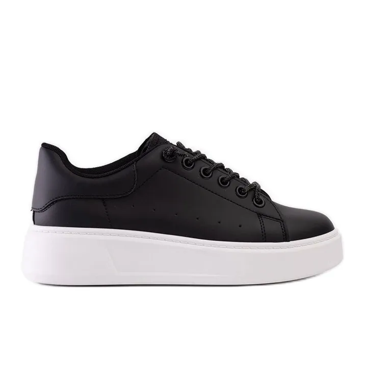 Black sneakers with eye-catching Asmait decoration