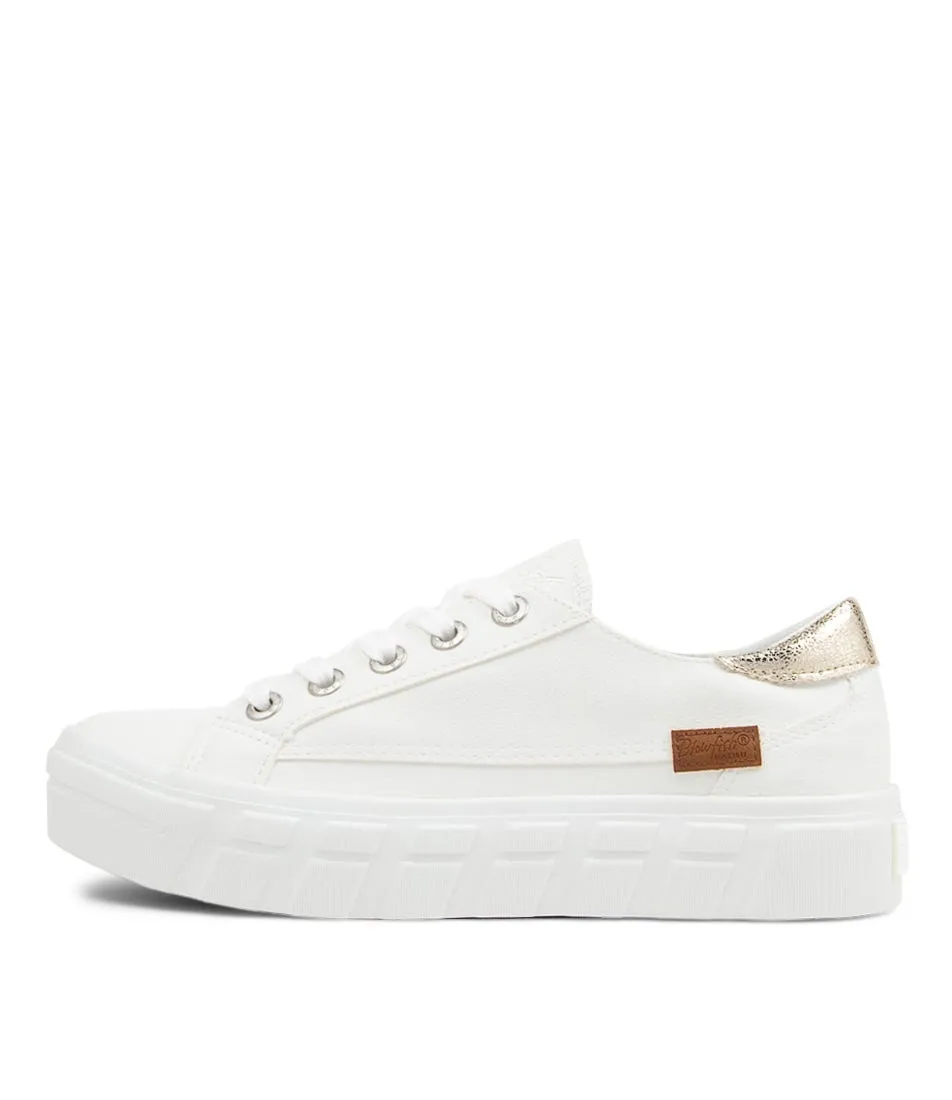 BLOWFISH Sidekick White Champagne Canvas Sneakers