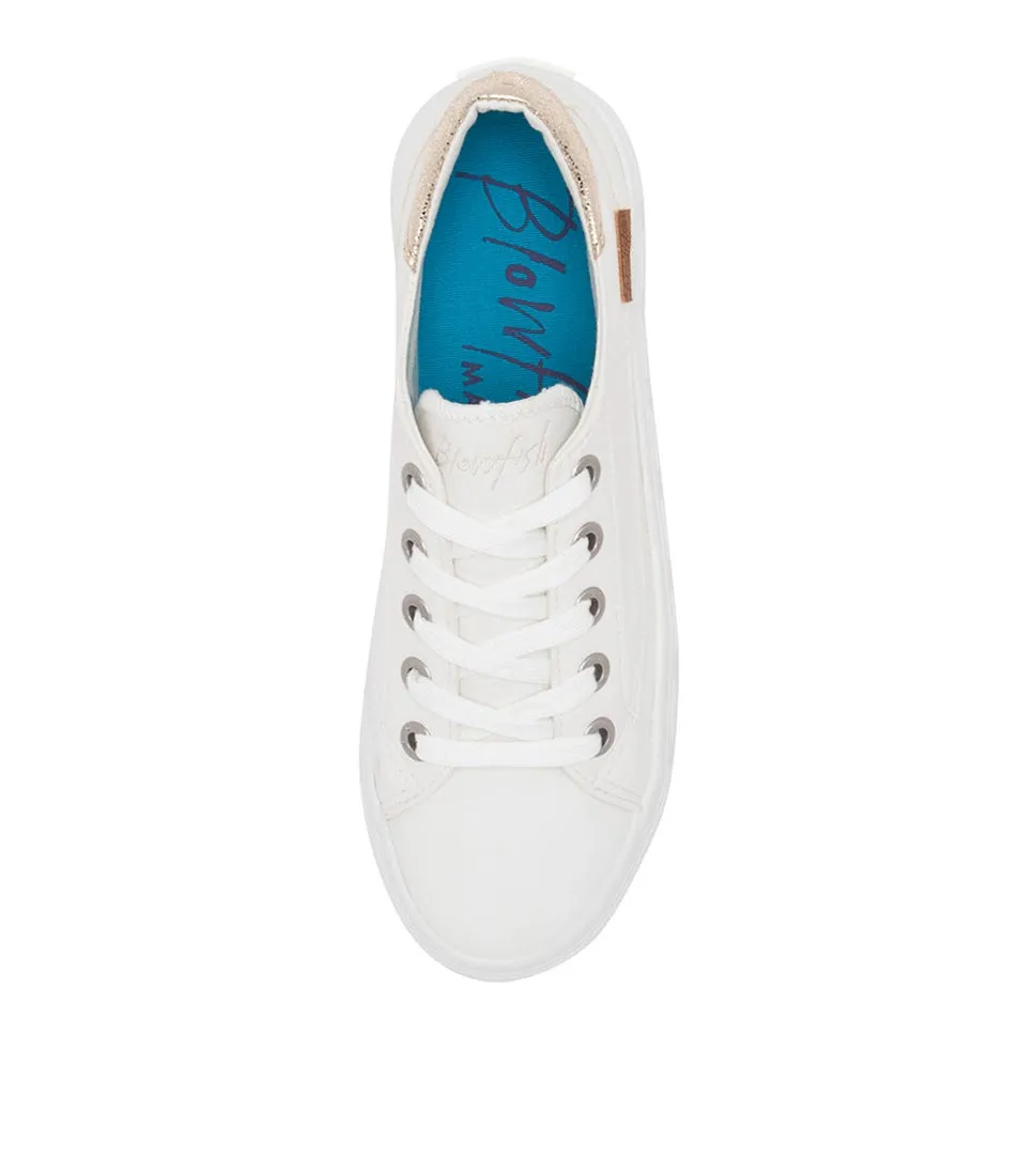 BLOWFISH Sidekick White Champagne Canvas Sneakers