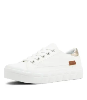 BLOWFISH Sidekick White Champagne Canvas Sneakers