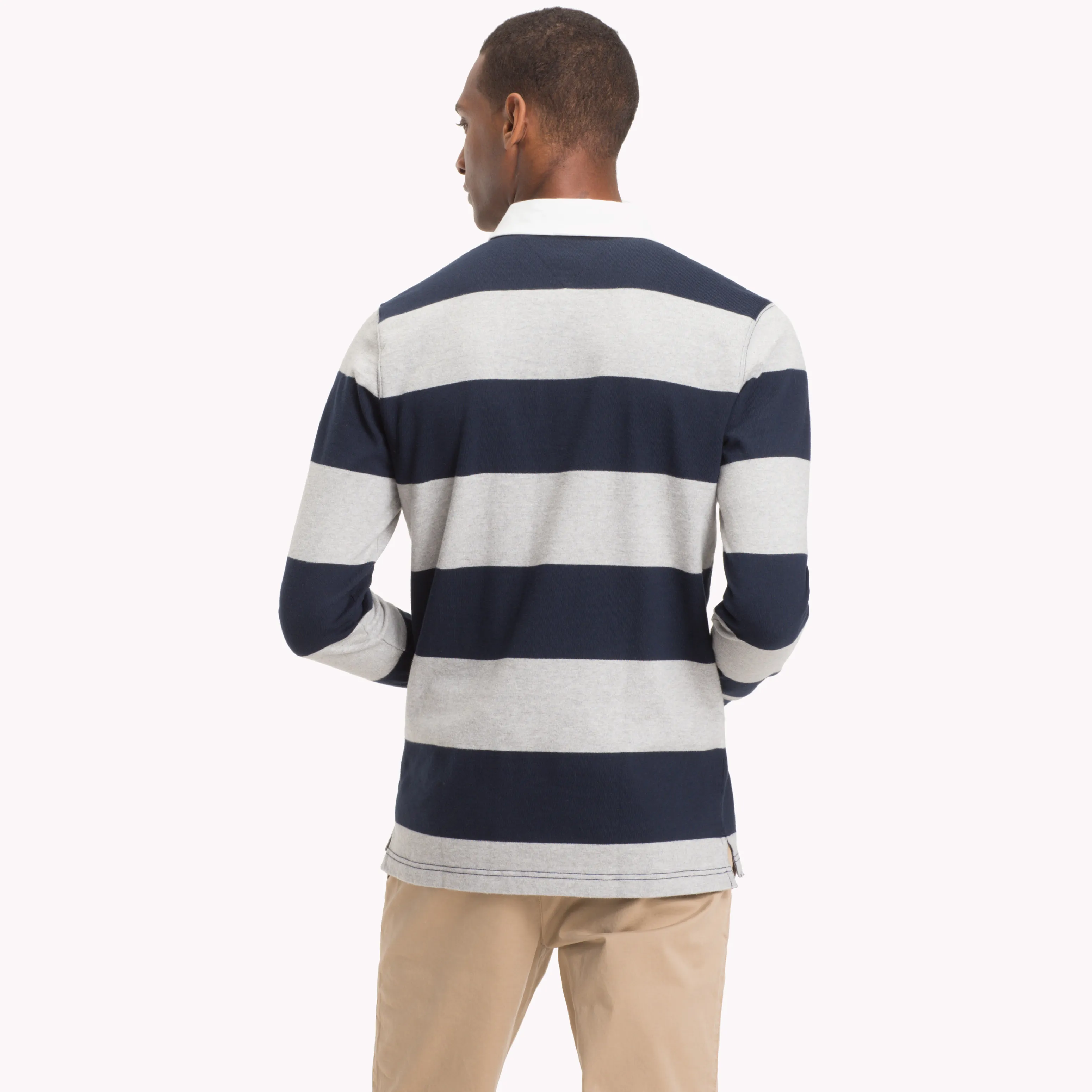 Blue Block Stripe Rugby Shirt | Sweatshirts & Hoodies | Tommy Hilfiger