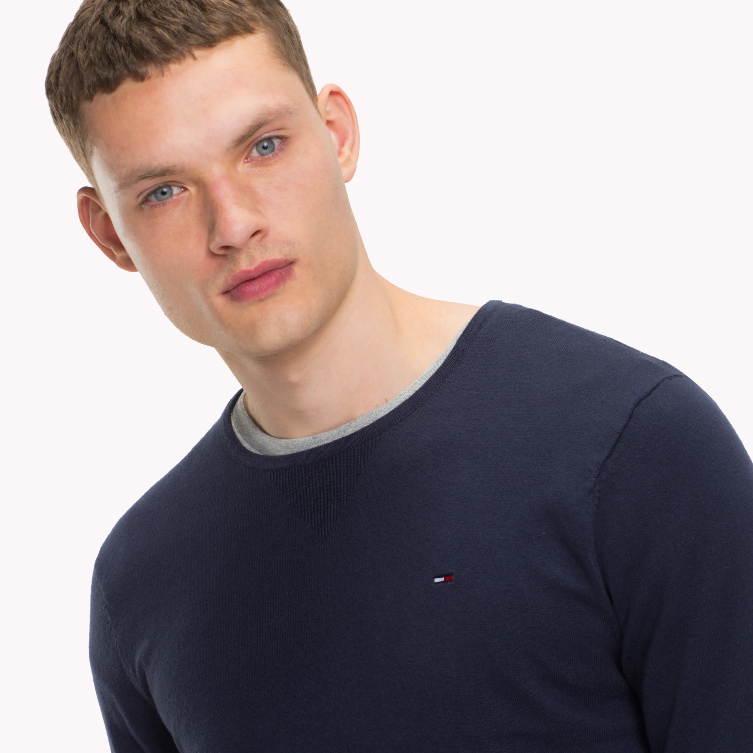 Blue Crew Neck Jumper | Sweatshirts & Hoodies | Tommy Hilfiger