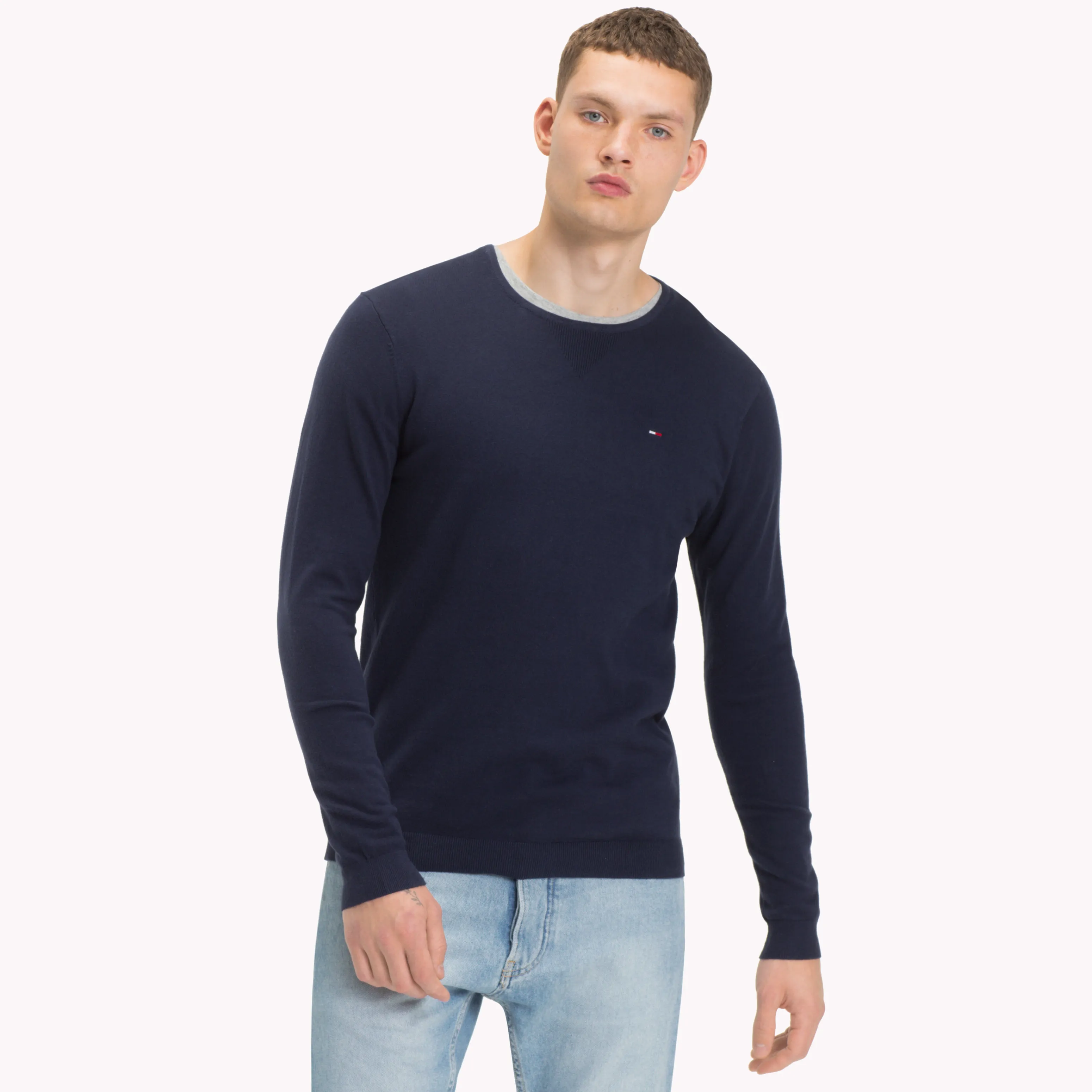 Blue Crew Neck Jumper | Sweatshirts & Hoodies | Tommy Hilfiger