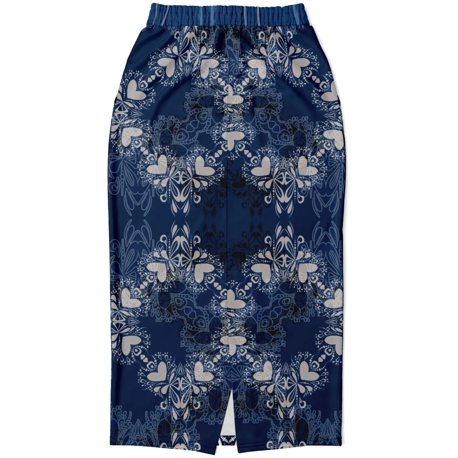 Blue Mystic Eco-Poly Long Pocket Skirt