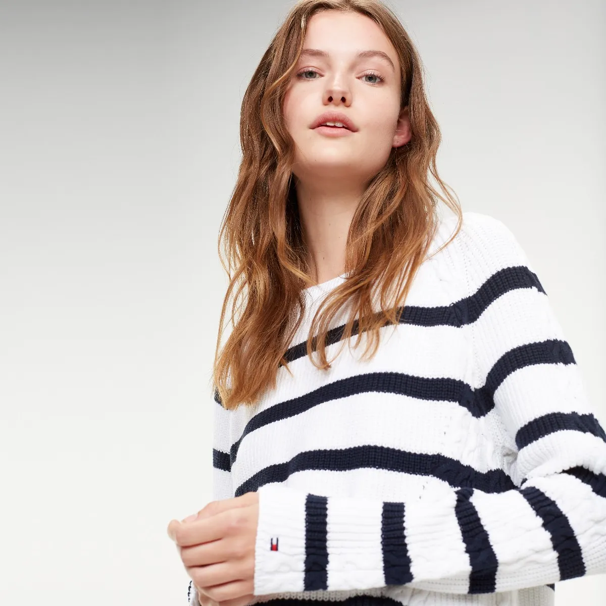 Blue Sarrah Crew Neck Sweater | Sweatshirts & Hoodies | Tommy Hilfiger