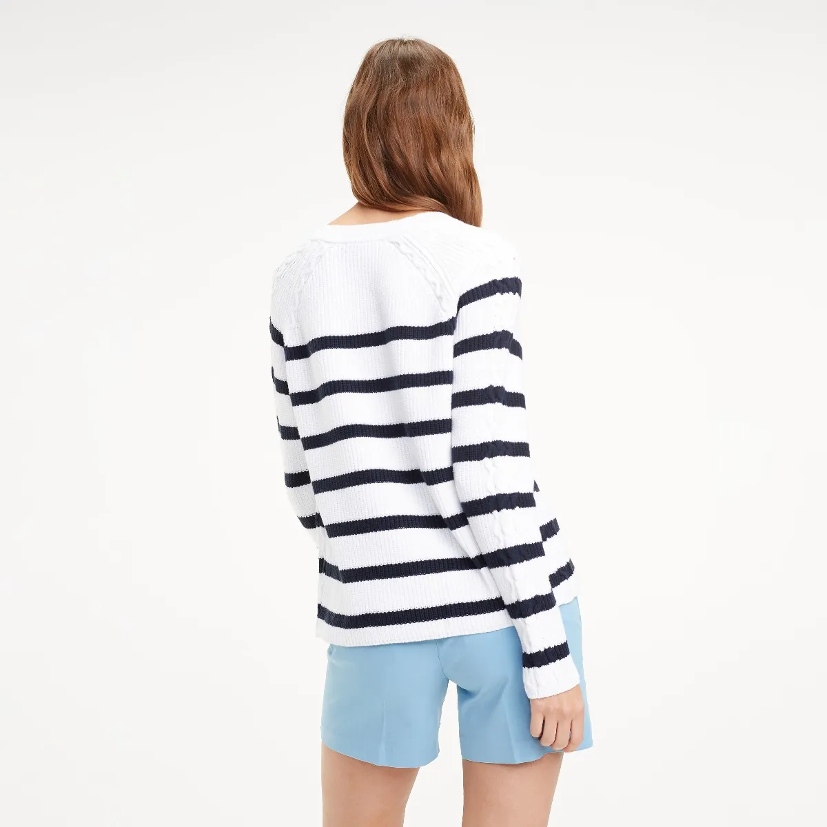 Blue Sarrah Crew Neck Sweater | Sweatshirts & Hoodies | Tommy Hilfiger