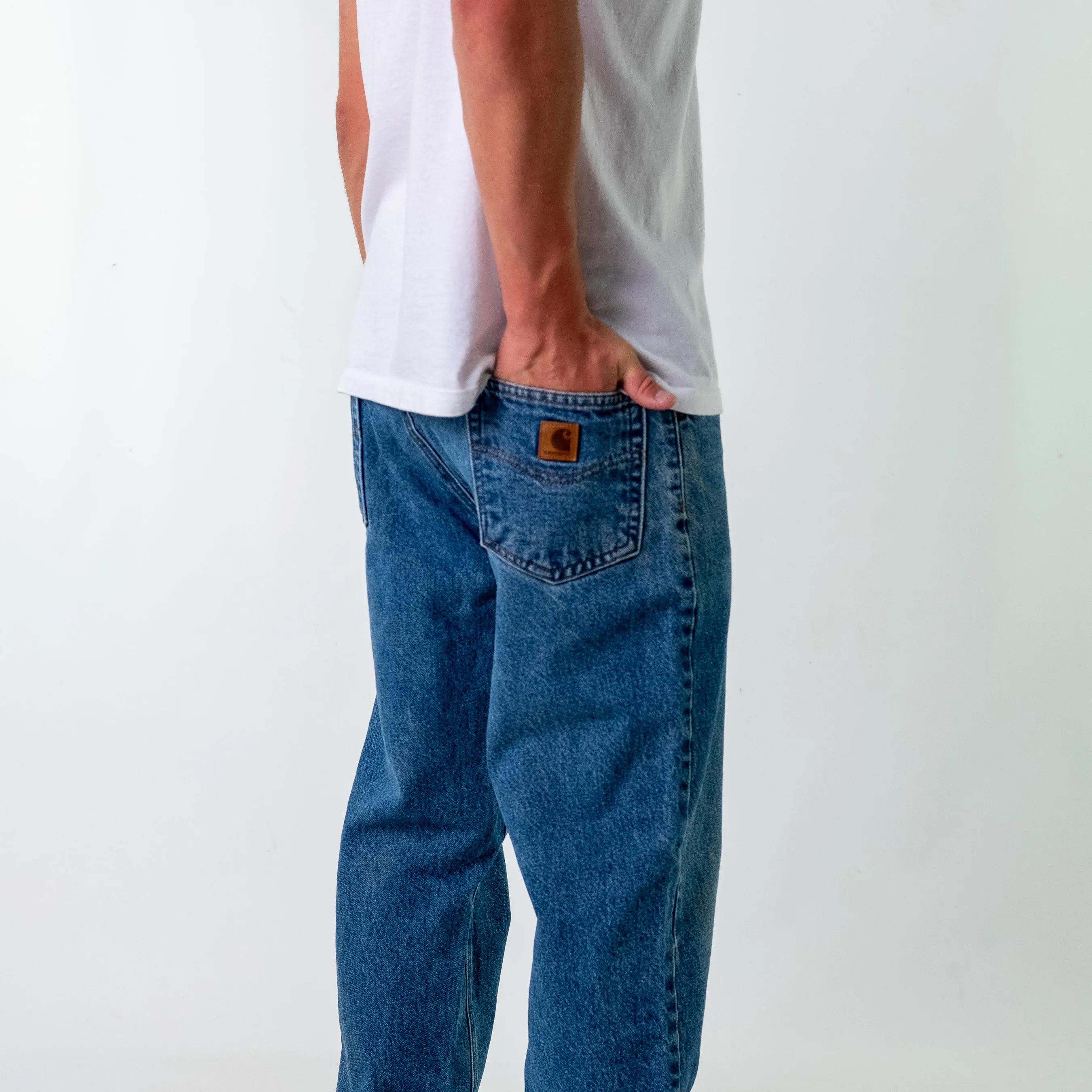 Blue y2ks Carhartt Denim Jeans Baggy Pants (34x30)