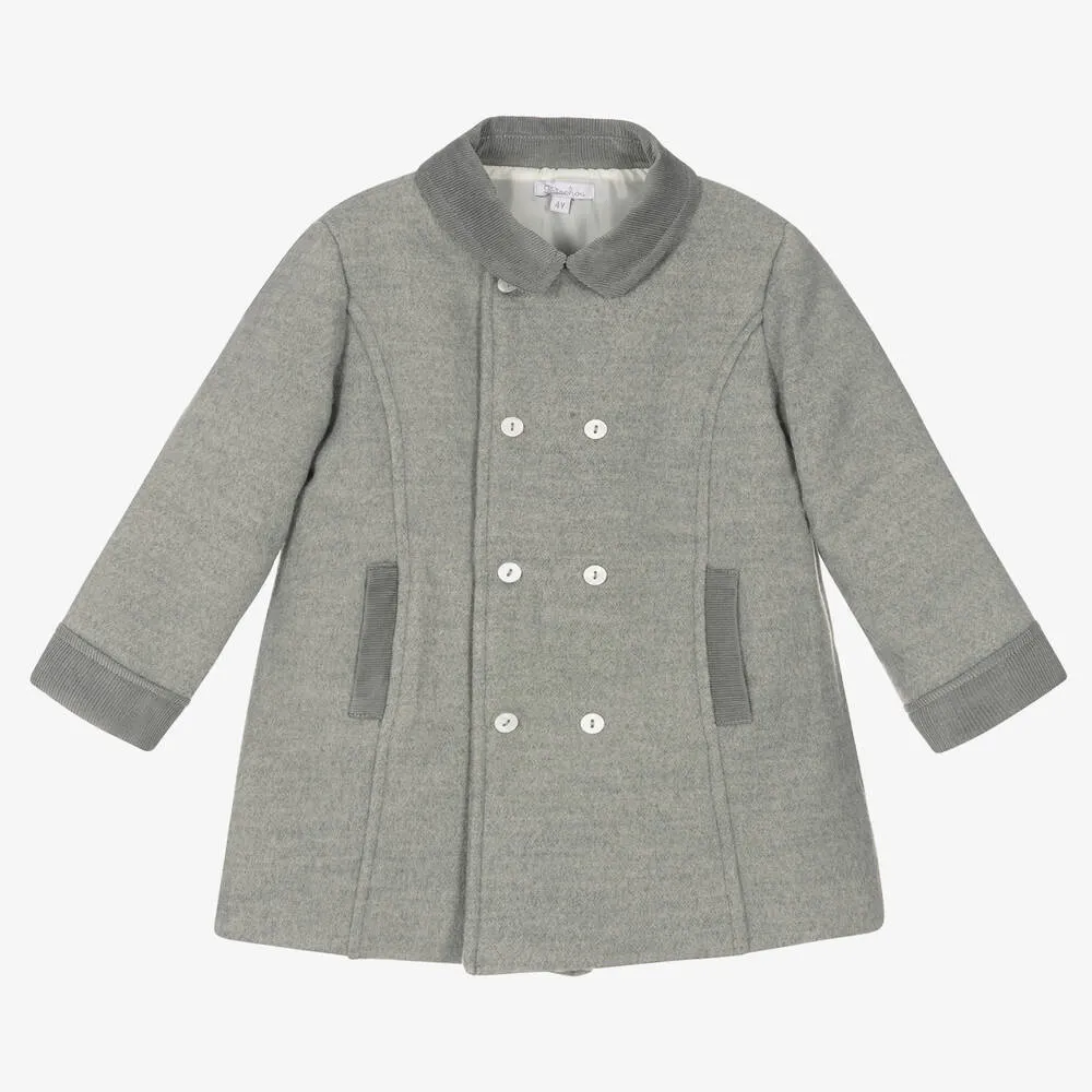 Boys Grey Flannel Coat