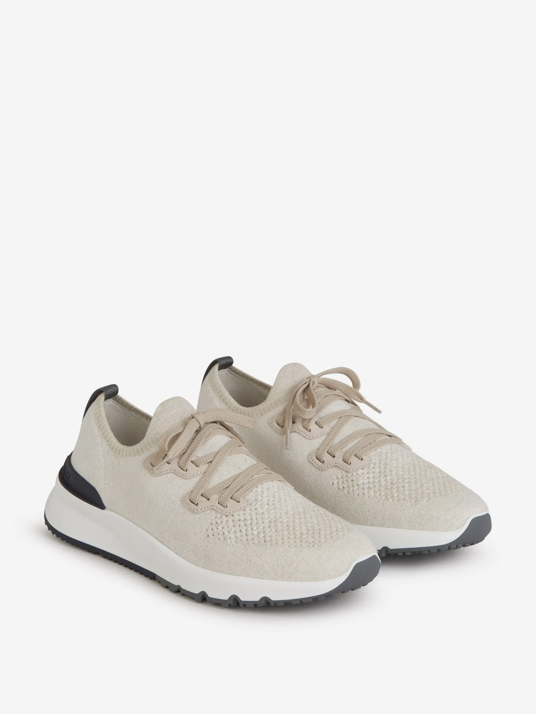 Brunello Cucinelli Logo Knit Sneakers 