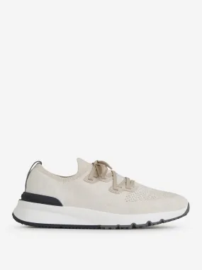 Brunello Cucinelli Logo Knit Sneakers 