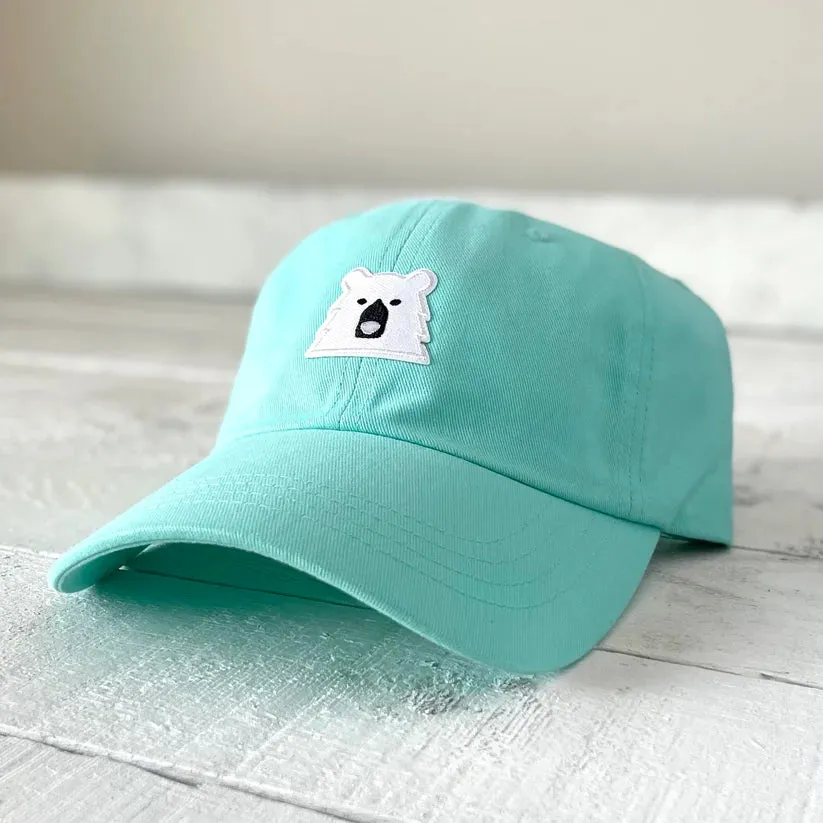 Camp Hat (Mint + Lil White Bear)