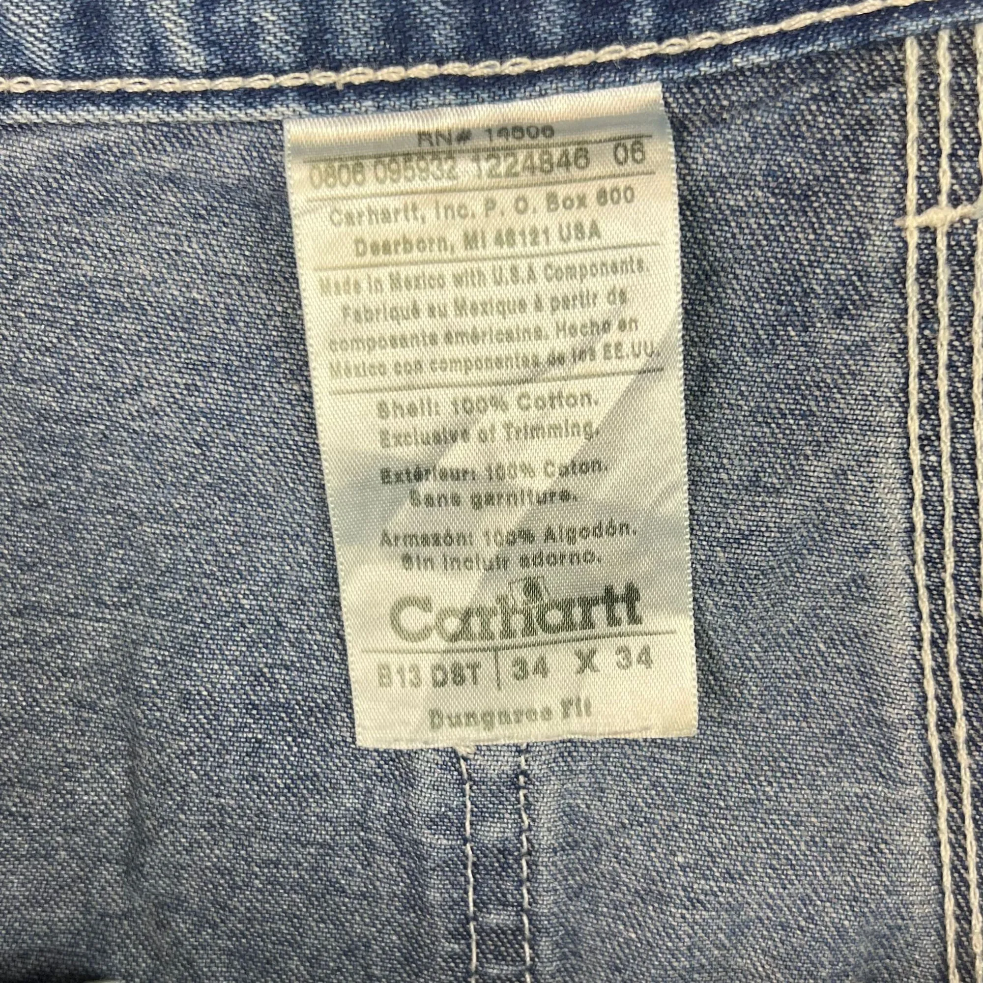 Carhartt Denim Workwear Carpenter Jeans Blue