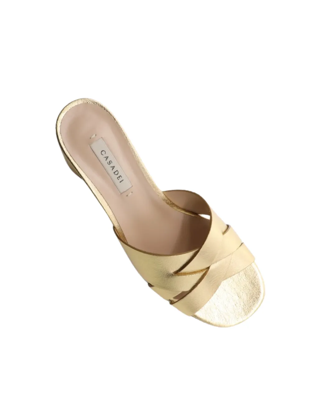 Casadei Cleo Emily Mule Heel in Vesta-Gold