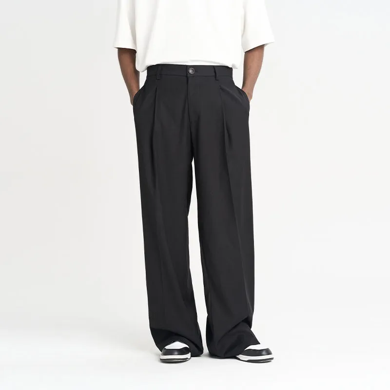 Casual Straight Wide Leg Trousers