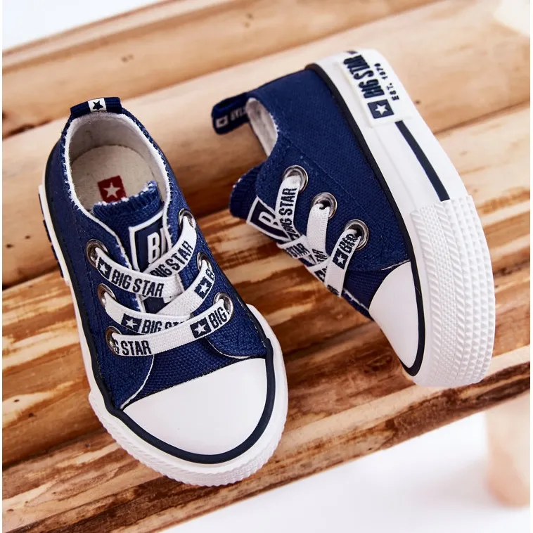 Children's Material Sneakers Big Star KK374050 Navy Blue