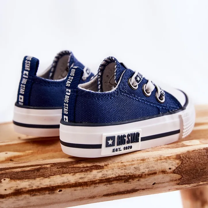 Children's Material Sneakers Big Star KK374050 Navy Blue