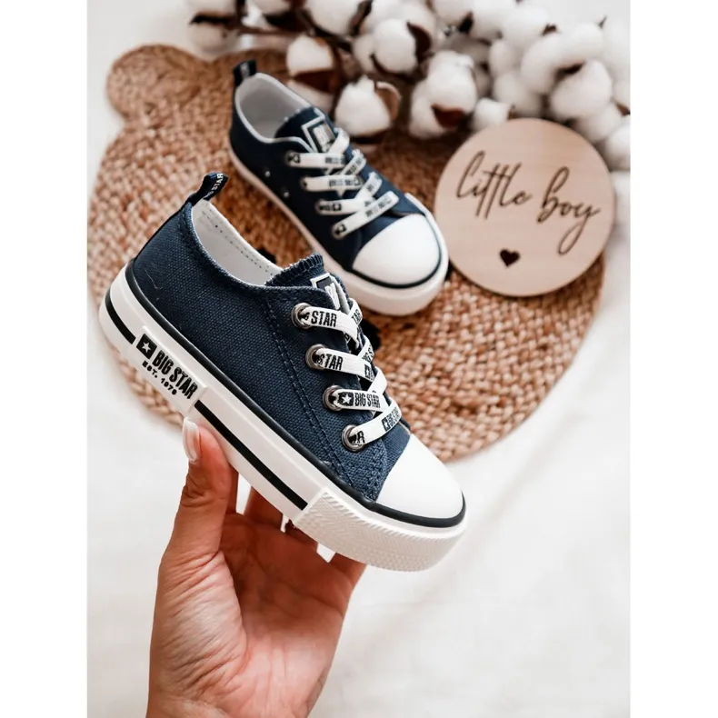 Children's Material Sneakers Big Star KK374070 Navy Blue