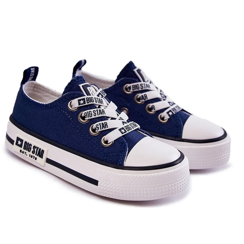 Children's Material Sneakers Big Star KK374070 Navy Blue