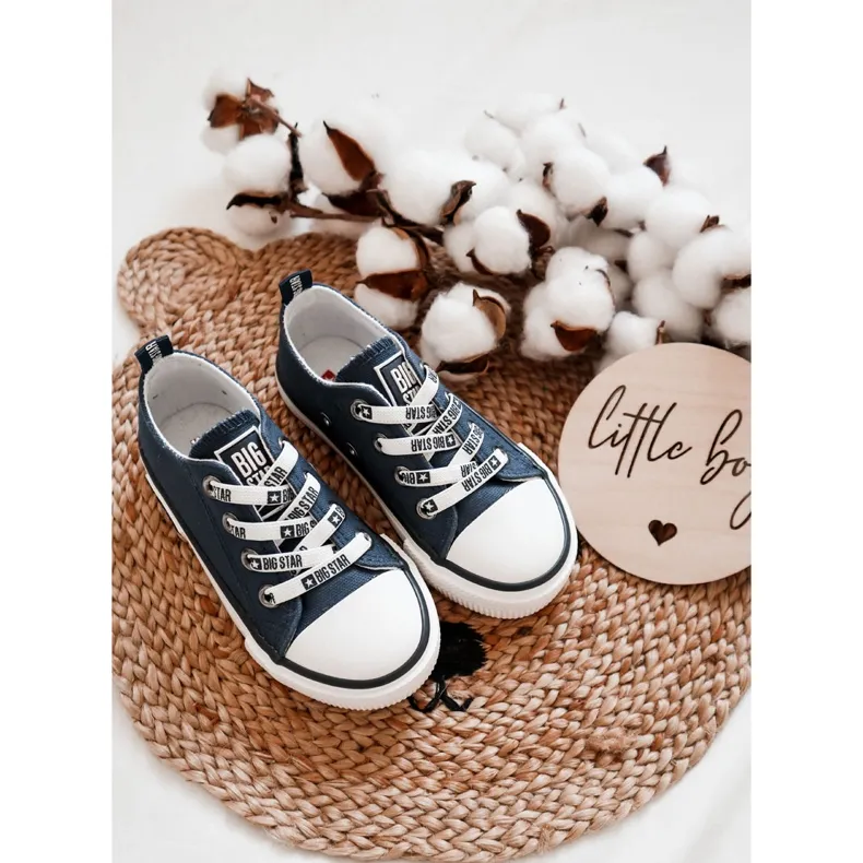 Children's Material Sneakers Big Star KK374070 Navy Blue