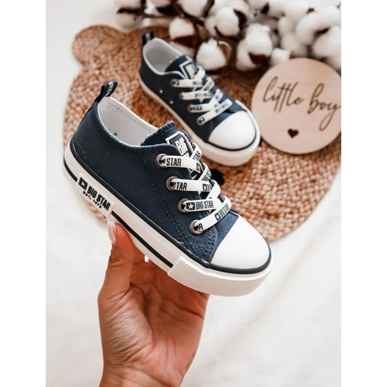 Children's Material Sneakers Big Star KK374070 Navy Blue