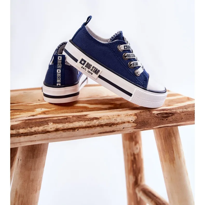 Children's Material Sneakers Big Star KK374070 Navy Blue