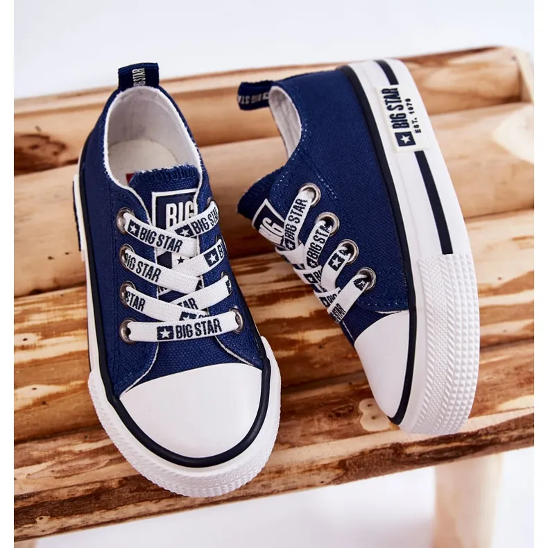 Children's Material Sneakers Big Star KK374070 Navy Blue